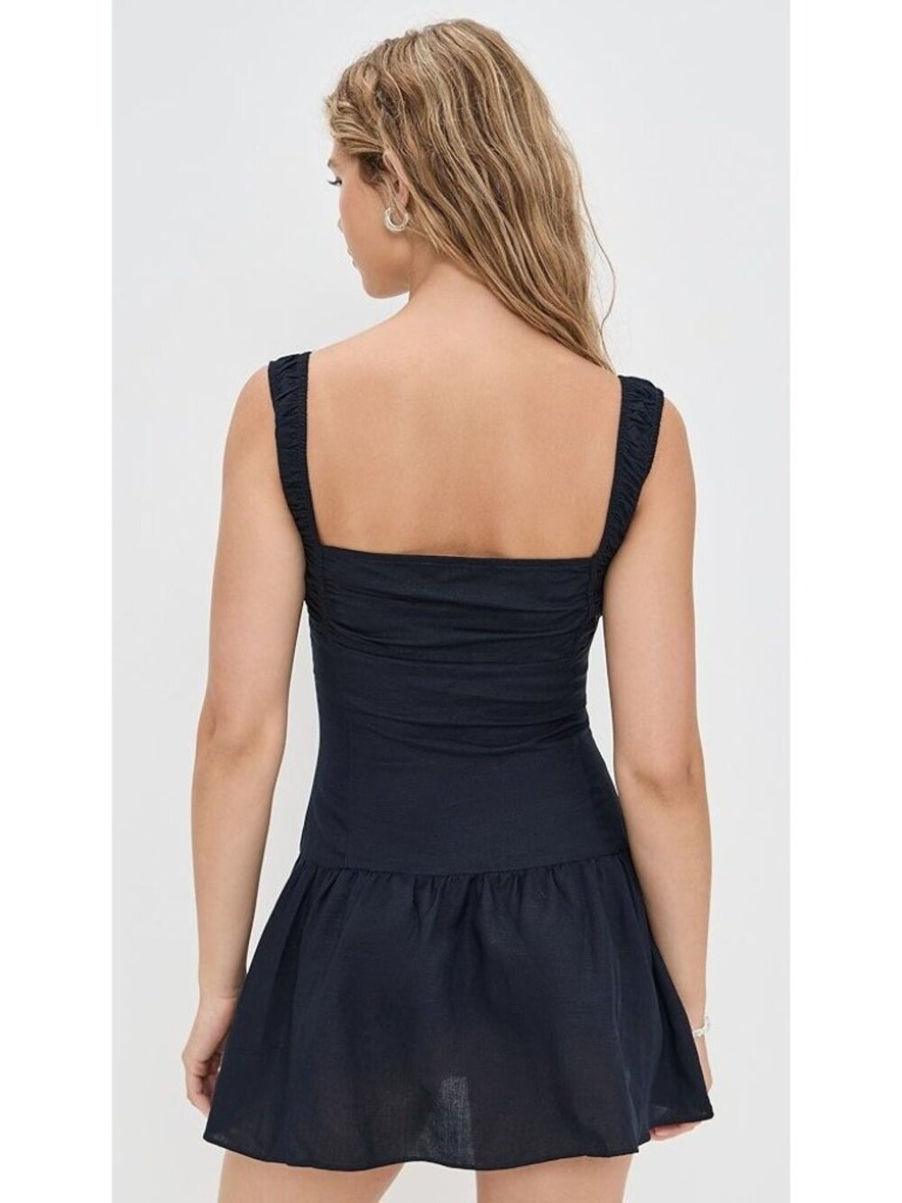 LIONESS Heart Shaped Mini Dress in Onyx Large New Womens Cotton - Picture 12 of 16